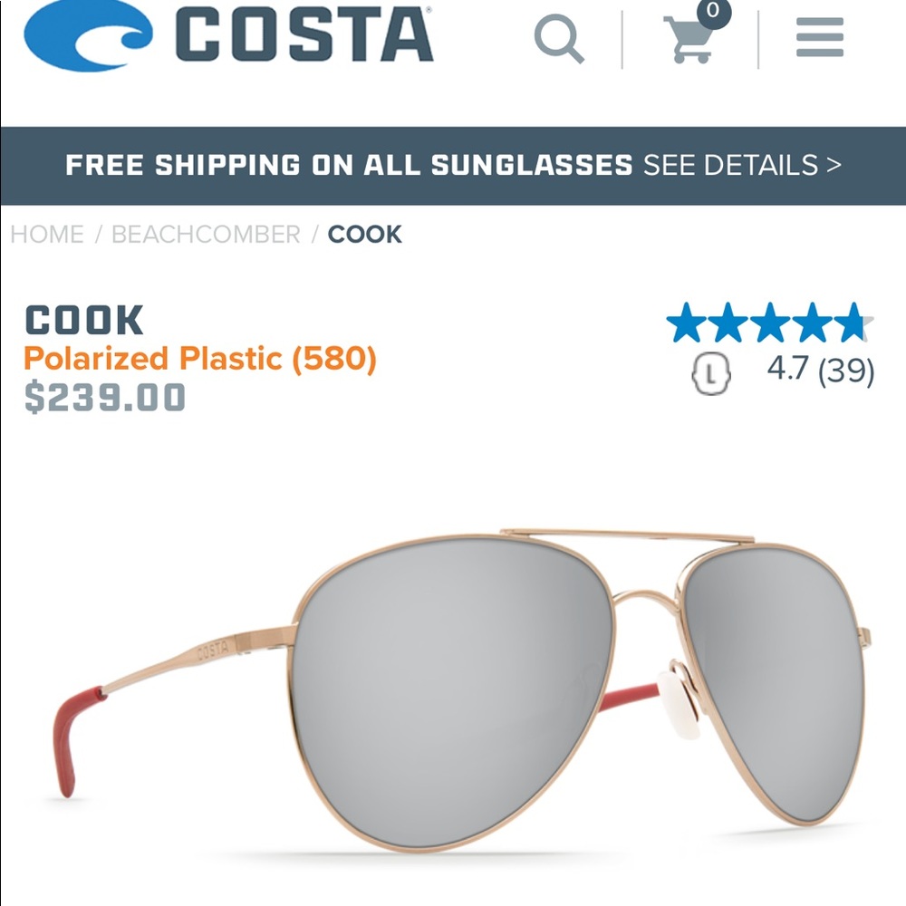 NEW Costa sunglasses